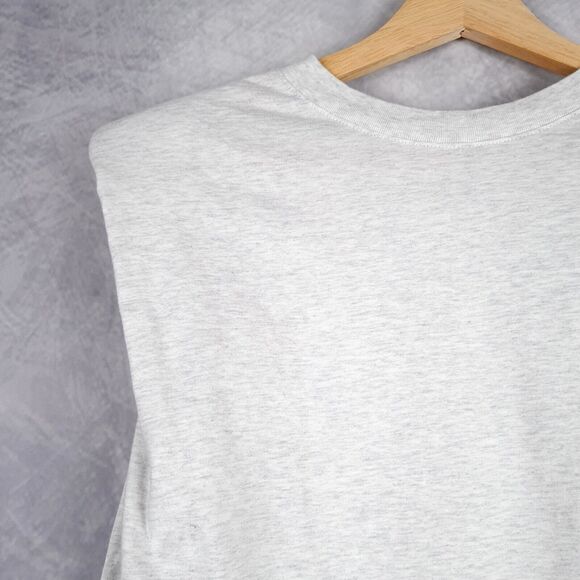 Aritzia Babaton Shoulder Pad Tank Top Womens Small Heathered Gray Sleeveless Tee - Picture 4 of 16